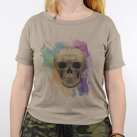 T-SHIRT POLYGONAL SKULL