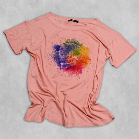 T-SHIRT WATERCOLOR CORAL